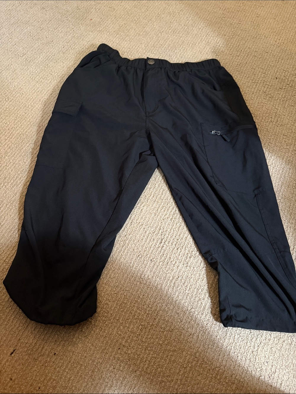 Black Women's Capris with Elastic Waist